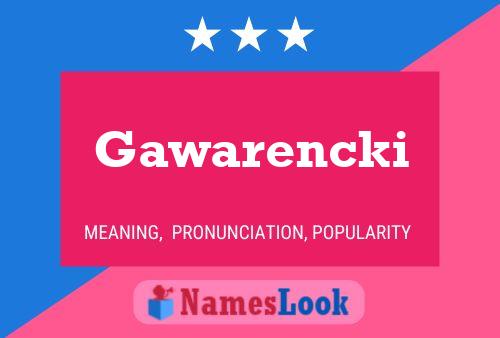 ملصق اسم Gawarencki