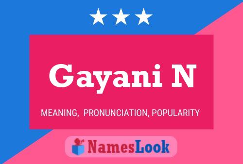 ملصق اسم Gayani N