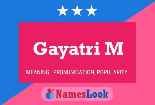 ملصق اسم Gayatri M