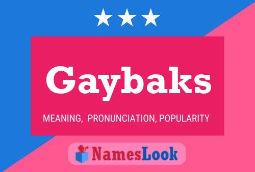 ملصق اسم Gaybaks