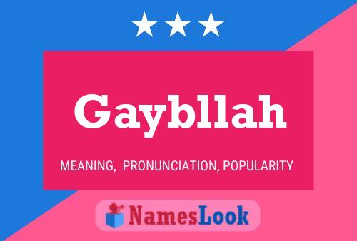 ملصق اسم Gaybllah