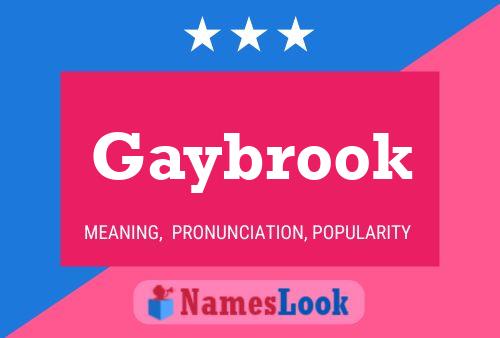 ملصق اسم Gaybrook