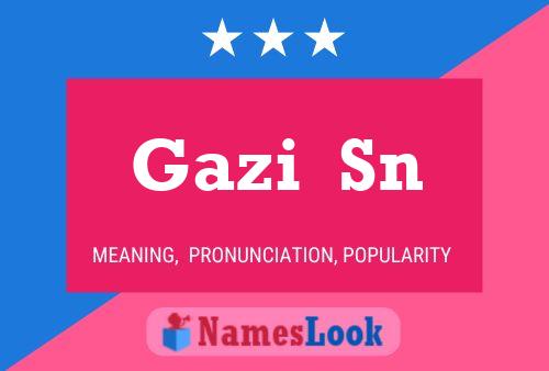 ملصق اسم Gazi  Sn