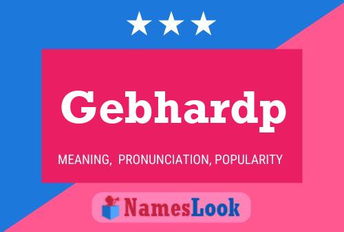 ملصق اسم Gebhardp