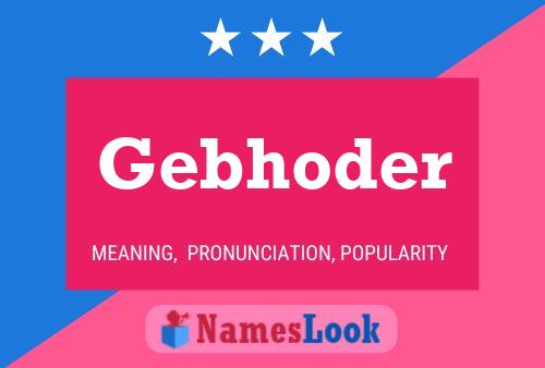 ملصق اسم Gebhoder