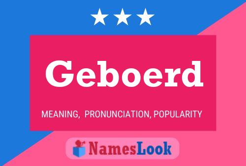 ملصق اسم Geboerd