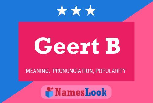 ملصق اسم Geert B