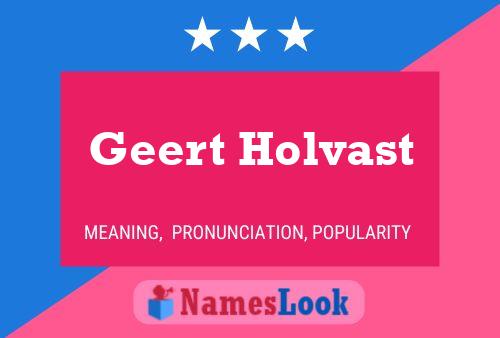 ملصق اسم Geert Holvast