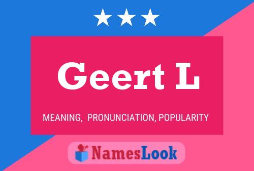 ملصق اسم Geert L