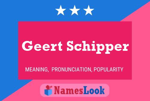 ملصق اسم Geert Schipper