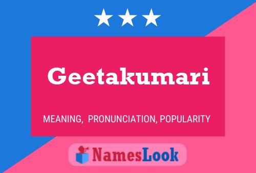 ملصق اسم Geetakumari