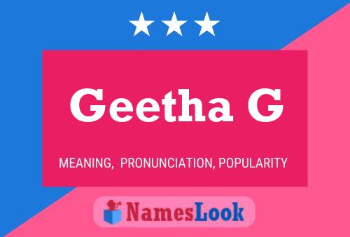 ملصق اسم Geetha G