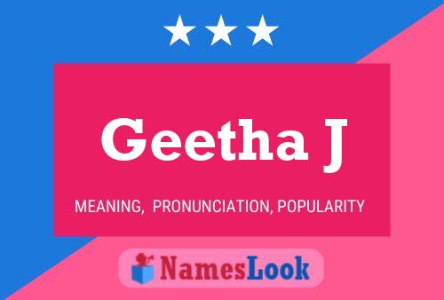 ملصق اسم Geetha J