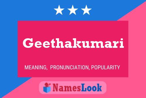 ملصق اسم Geethakumari