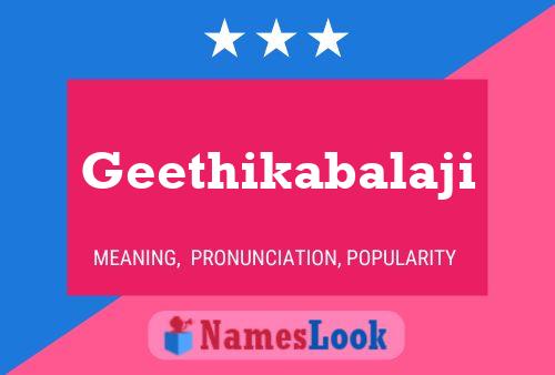 ملصق اسم Geethikabalaji