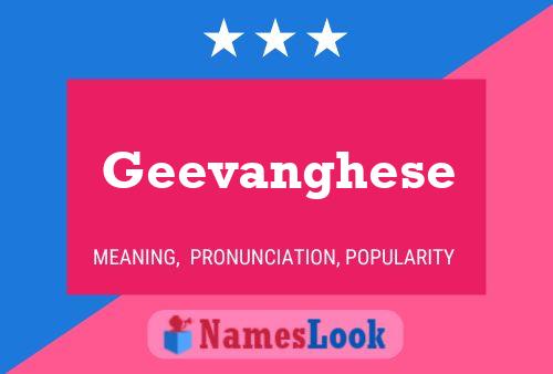 ملصق اسم Geevanghese