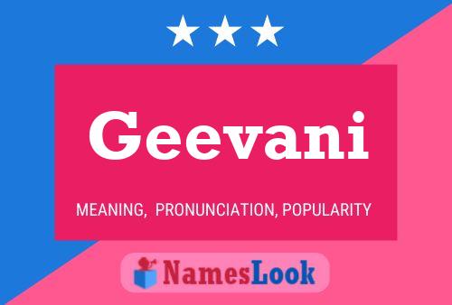 ملصق اسم Geevani