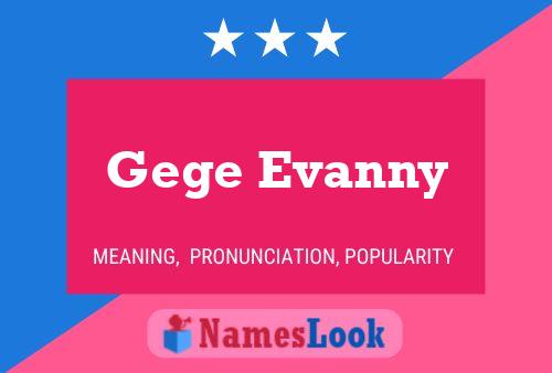 ملصق اسم Gege Evanny