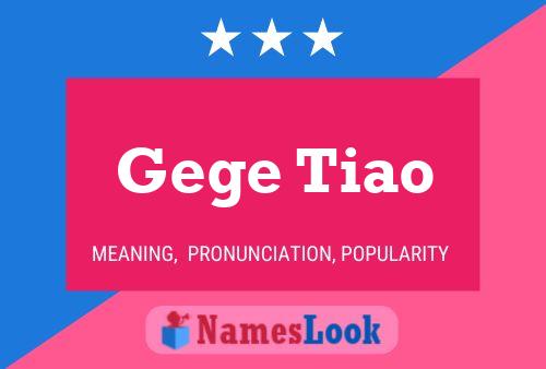 ملصق اسم Gege Tiao