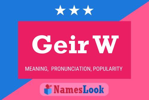 ملصق اسم Geir W