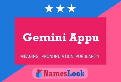 ملصق اسم Gemini Appu