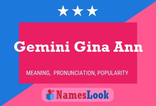 ملصق اسم Gemini Gina Ann