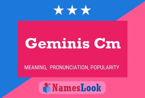 ملصق اسم Geminis Cm