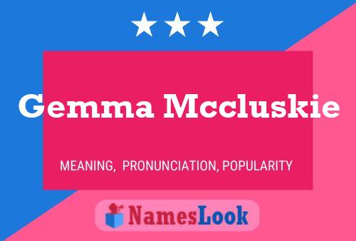 ملصق اسم Gemma Mccluskie