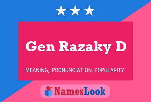 ملصق اسم Gen Razaky D