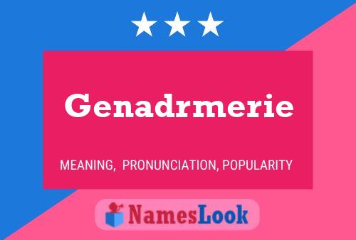 ملصق اسم Genadrmerie