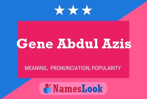 ملصق اسم Gene Abdul Azis