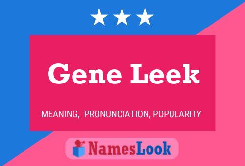 ملصق اسم Gene Leek