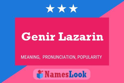 ملصق اسم Genir Lazarin