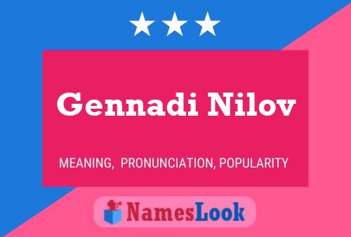 ملصق اسم Gennadi Nilov