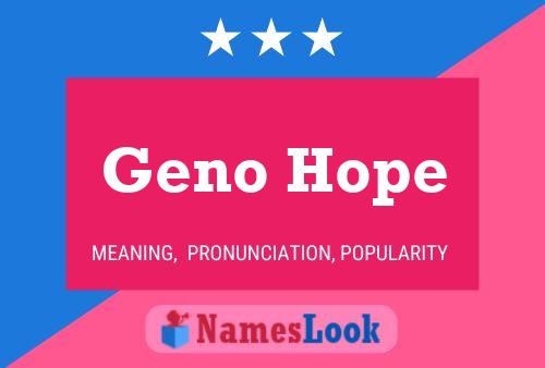 ملصق اسم Geno Hope