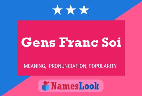 ملصق اسم Gens Franc Soi