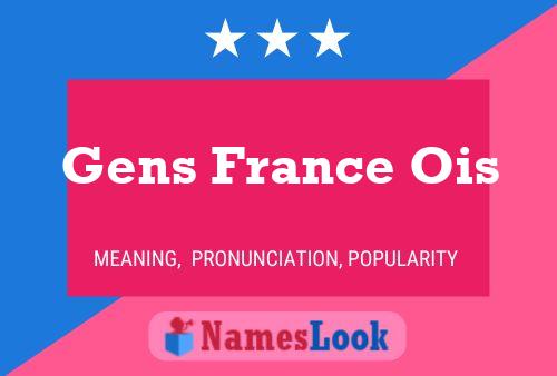 ملصق اسم Gens France Ois