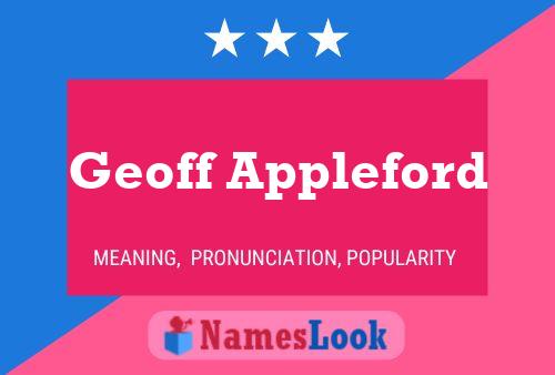 ملصق اسم Geoff Appleford