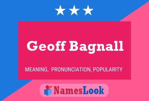 ملصق اسم Geoff Bagnall