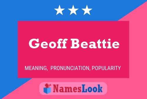 ملصق اسم Geoff Beattie