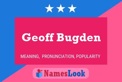 ملصق اسم Geoff Bugden