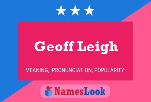 ملصق اسم Geoff Leigh