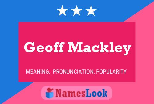 ملصق اسم Geoff Mackley