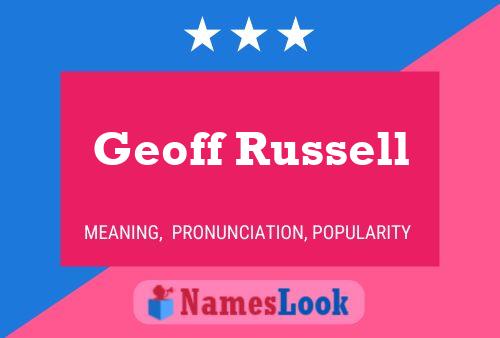 ملصق اسم Geoff Russell