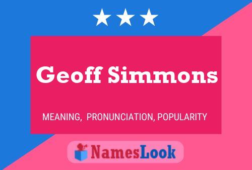 ملصق اسم Geoff Simmons