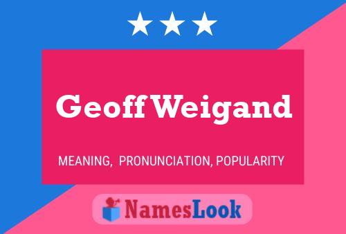 ملصق اسم Geoff Weigand