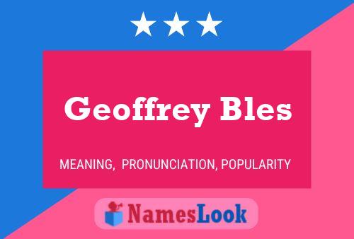 ملصق اسم Geoffrey Bles