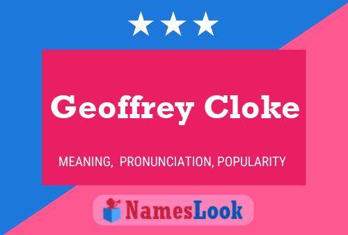 ملصق اسم Geoffrey Cloke