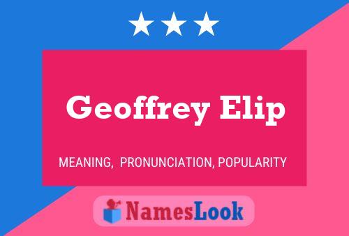 ملصق اسم Geoffrey Elip