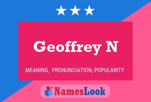 ملصق اسم Geoffrey N